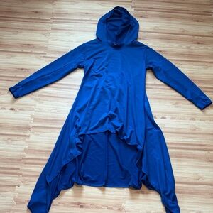 Hoodie Tunic Dress Size M Long Sleeve Asymmetrical Hem